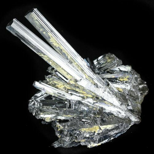 Metallic Stibnite Crystal Cluster - China #31577